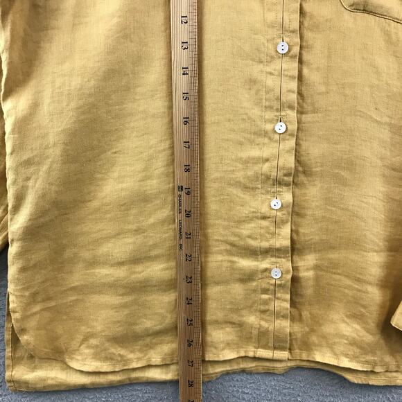 J. Jill Love Linen Long Sleeves Button Down Women's Shirt  Size M - Picture 6 of 9